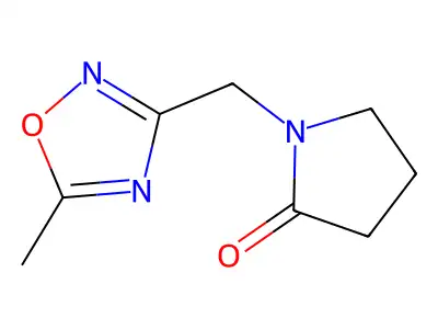 2-Pyrrolidinone, 1-((5-methyl-1,2,4-oxadiazol-3-yl)methyl)- structure