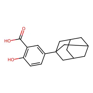 Benzoic acid, 2-hydroxy-5-tricyclo(3.3.1.1(sup 3,7))dec-1-yl- structure