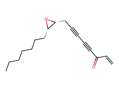8-[(2R,3S)-3-Heptyl-2-oxiranyl]-1-octene-4,6-diyn-3-one structure