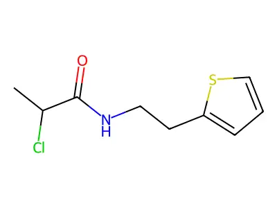2-chloro-N-[2-(thiophen-2-yl)ethyl]propanamide structure