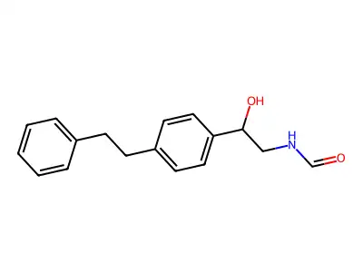 Formamide, N-(2-hydroxy-2-(4-(2-phenylethyl)phenyl)ethyl)- structure