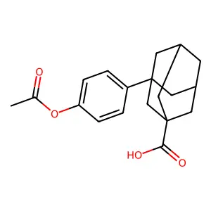 Tricyclo(3.3.1.1(sup 3,7))decane-1-carboxylic acid, 3-(4-(acetyloxy)phenyl)- structure