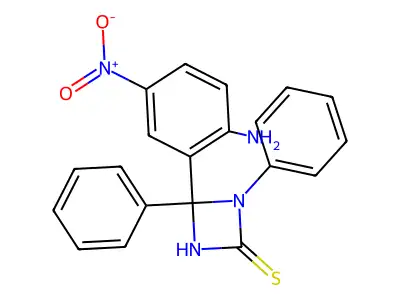 4-(2-Amino-5-nitrophenyl)-1,4-diphenyl-1,4-dihydro-1,3-diazete-2-thiol structure
