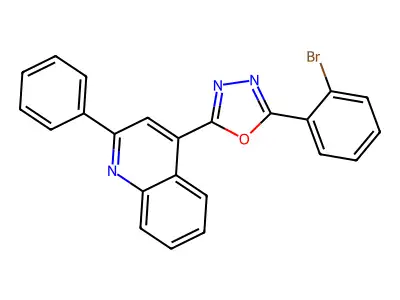 4-[5-(2-Bromophenyl)-1,3,4-oxadiazol-2-yl]-2-phenylquinoline structure