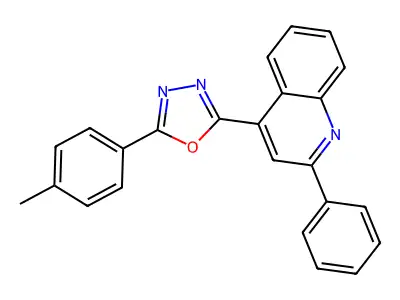 4-[5-(4-Methylphenyl)-1,3,4-oxadiazol-2-yl]-2-phenylquinoline structure