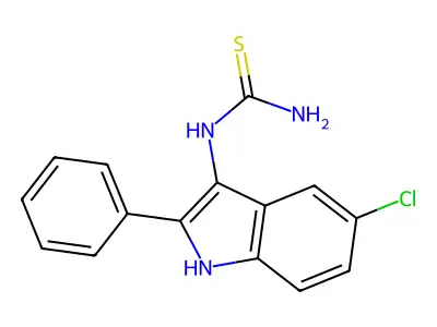(5-Chloro-2-phenyl-1H-indol-3-yl)thiourea structure