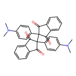 2-[4-(dimethylamino)phenyl]-2-[2-[4-(dimethylamino)phenyl]-1,3-dioxoinden-2-yl]indene-1,3-dione structure