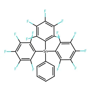 Stannane, tris(pentafluorophenyl)phenyl- structure