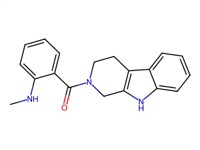 (2-(Methylamino)phenyl)-(1,3,4,9-tetrahydropyrido(3,4-b)indol-2-yl)methanone structure