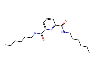 2,6-Pyridinedicarboxamide, N,N'-dihexyl- structure