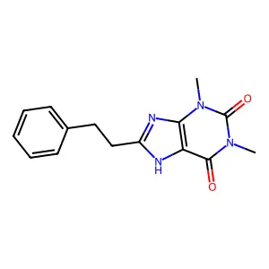 1H-Purine-2,6-dione, 3,7-dihydro-1,3-dimethyl-8-(2-phenylethyl)- structure
