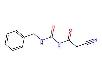 1-Benzyl-3-cyanoacetylurea structure