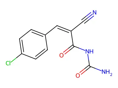 2-Propenamide, N-(aminocarbonyl)-3-(4-chlorophenyl)-2-cyano- structure