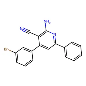 2-Amino-4-(3-bromophenyl)-6-phenylpyridine-3-carbonitrile structure