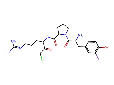 碘酪氨酰-脯氨酰-精氨酰氯甲基酮 structure