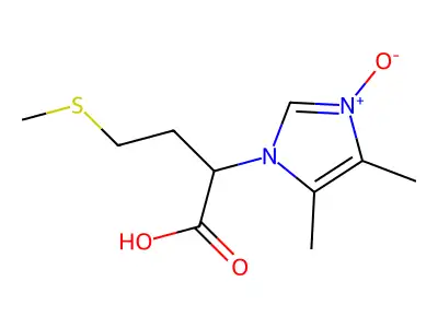 1-(1-carboxy-3-(methylthio)propyl)-4,5-dimethyl-1H-imidazole 3-oxide structure