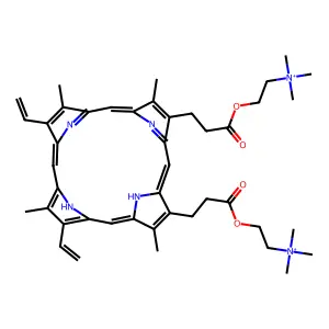 13,17-Ditetraammonium protoporphyrin structure
