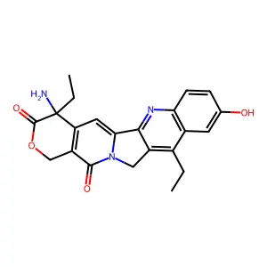 7-Ethyl-10-hydroxy-20-deoxyaminocamptothecin structure