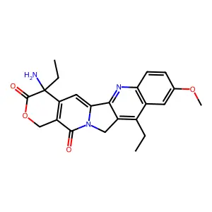 7-Ethyl-10-methoxy-20-deoxyaminocamptothecin structure