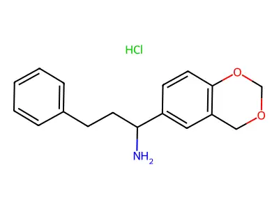 1-(2H,4H-1,3-Benzodioxin-6-yl)-3-phenylpropan-1-amine--hydrogen chloride (1/1) structure