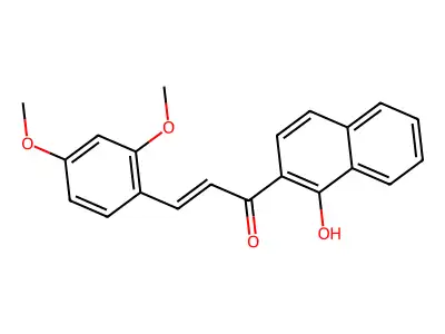 (E)-3-(2,4-dimethoxyphenyl)-1-(1-hydroxynaphthalen-2-yl)prop-2-en-1-one structure