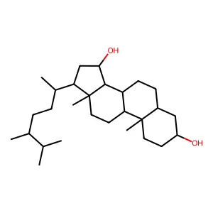 Ergostane-3,15-diol structure