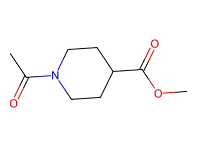Methyl 1-acetylpiperidine-4-carboxylate structure