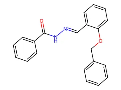 N-[(E)-(2-phenylmethoxyphenyl)methylideneamino]benzamide structure