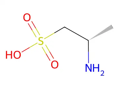 (2S)-2-aminopropane-1-sulfonic acid structure