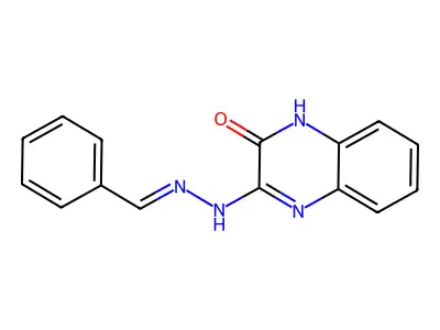 benzenecarbaldehyde N-(3-oxo-3,4-dihydro-2-quinoxalinyl)hydrazone structure