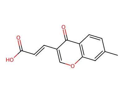 3-(7-甲基-4-氧代色烯-3-基)丙烯酸 structure