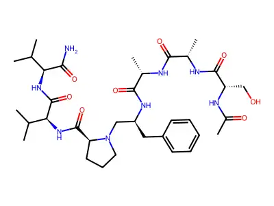 Reduced amidine isostere analog(Ac-SAA-IX-VV-NH2) structure