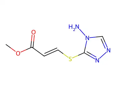 Methyl 3-[(4-amino-1,2,4-triazol-3-yl)sulfanyl]prop-2-enoate structure