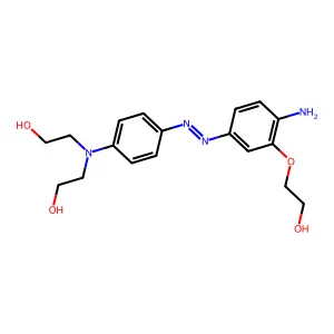 4-((3-(2-Hydroxyethoxy)-4-aminophenyl)azo)-N,N-bis(2-hydroxyethyl)aniline structure