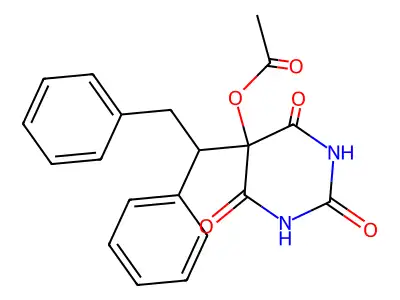 5-(1,2-Diphenylethyl)-4,6-dihydroxy-2-oxo-2,5-dihydropyrimidin-5-yl acetate structure