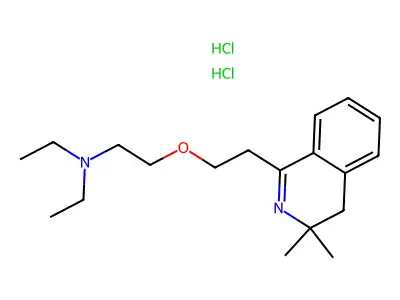 Ethanamine, N,N-diethyl-2-(2-(3,4-dihydro-3,3-dimethyl-1-isoquinolinyl)ethoxy)-, dihydrochloride structure
