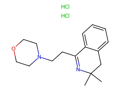 Isoquinoline, 3,4-dihydro-3,3-dimethyl-1-(2-(4-morpholinyl)ethyl)-, dihydrochloride structure