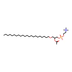 1-O-docosyl-2-O-acetylglycero-3-phosphocholine structure