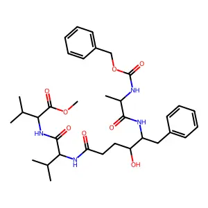 Cbz-Ala-Phepsi(CH(OH)CH2)Gly-Val-Val-OCH3 structure