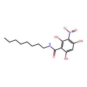 N-辛基-3-硝基-2,4,6-三羟基苯甲酰胺 structure