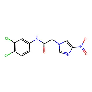 N-(3,4-dichlorophenyl)-2-(4-nitroimidazol-1-yl)acetamide structure