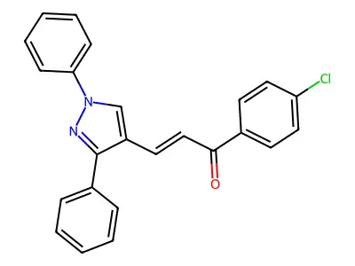 1-(4-Chlorophenyl)-3-(1,3-diphenyl-1H-pyrazol-4-YL)-2-propen-1-one structure