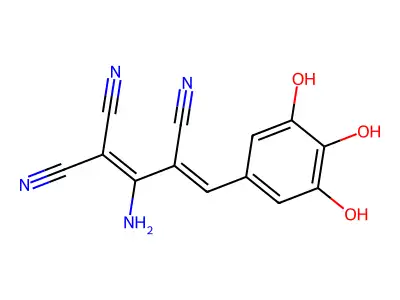 2-Amino-4-(3,4,5-trihydroxyphenyl)buta-1,3-diene-1,1,3-tricarbonitrile structure