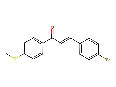 trans-4-Bromo-4'-(methylthio)chalcone structure