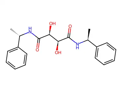 (2S,3S)-2,3-dihydroxy-N,N'-bis[(1S)-1-phenylethyl]butanediamide structure