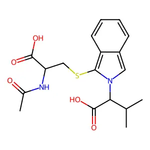S-(2-(1-Carboxy-2-methylpropyl)isoindole-1-yl)-N-acetylcysteine structure