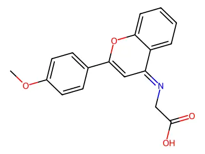 [2-(4-Methoxy-phenyl)-chromen-4-ylideneamino]-acetic acid structure