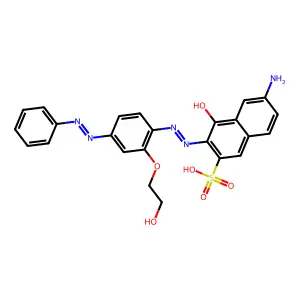 2-naphthalenesulfonic Acid, 6-amino-4-hydroxy-3-((2-(2-hydroxyethoxy)-4-(phenylazo)phenyl)azo)- structure