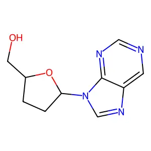 9-(2,3-Dideoxy-beta-D-ribofuranosyl)-9H-purine structure