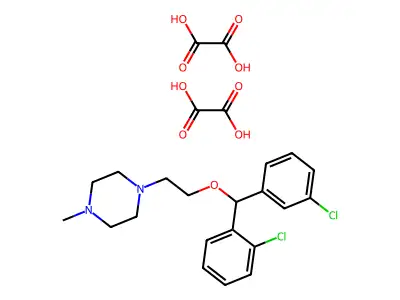 1-(2-(2,3'-Dichlorobenzhydryloxy)ethyl)-4-methylpiperazine dioxalate structure